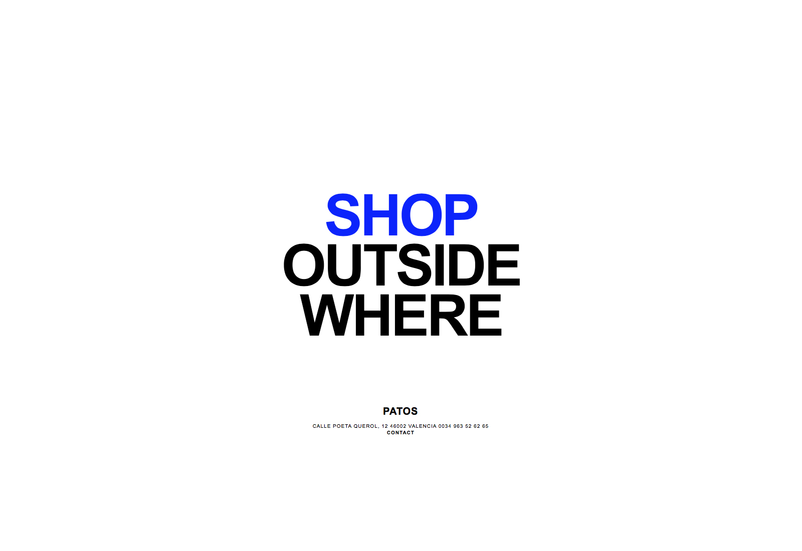 Patos - Diseño y desarrollo web para la tienda de ropa de lujo en Valencia Patos by Lourdes