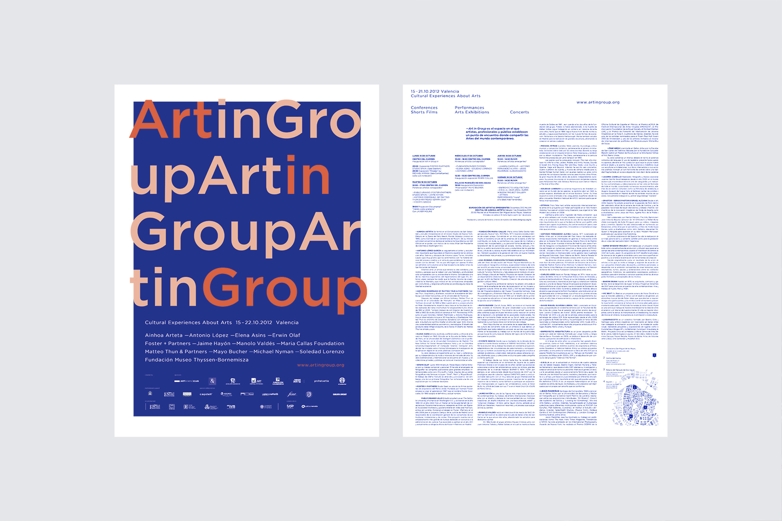 ArtinGroup 02 - Diseño gráfico y identidad visual para un evento cultural y artístico en Madrid, Barcelona y Valencia